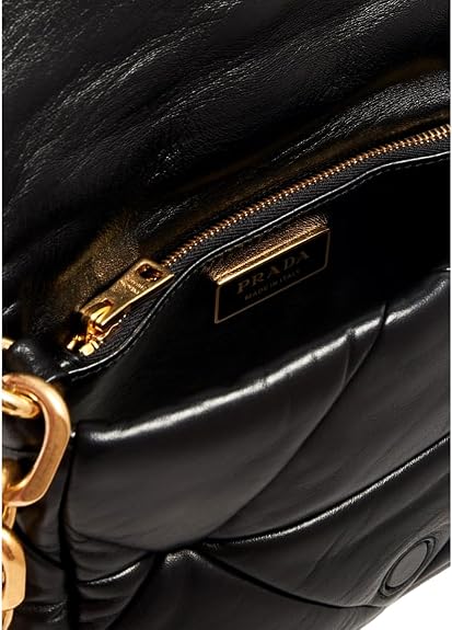 Prada Quilted Nappa Leather shoulder bag black thumbnail 3
